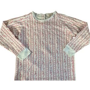 The Beaufort Bonnet Company Kids Long Sleeve Ruffle Neck Floral Print Pullover